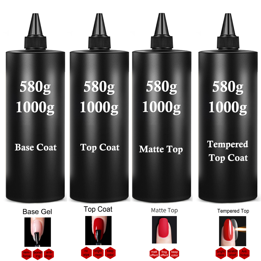 Gel Top Coat - 580 г/1 кг Супер блестящее верхнее