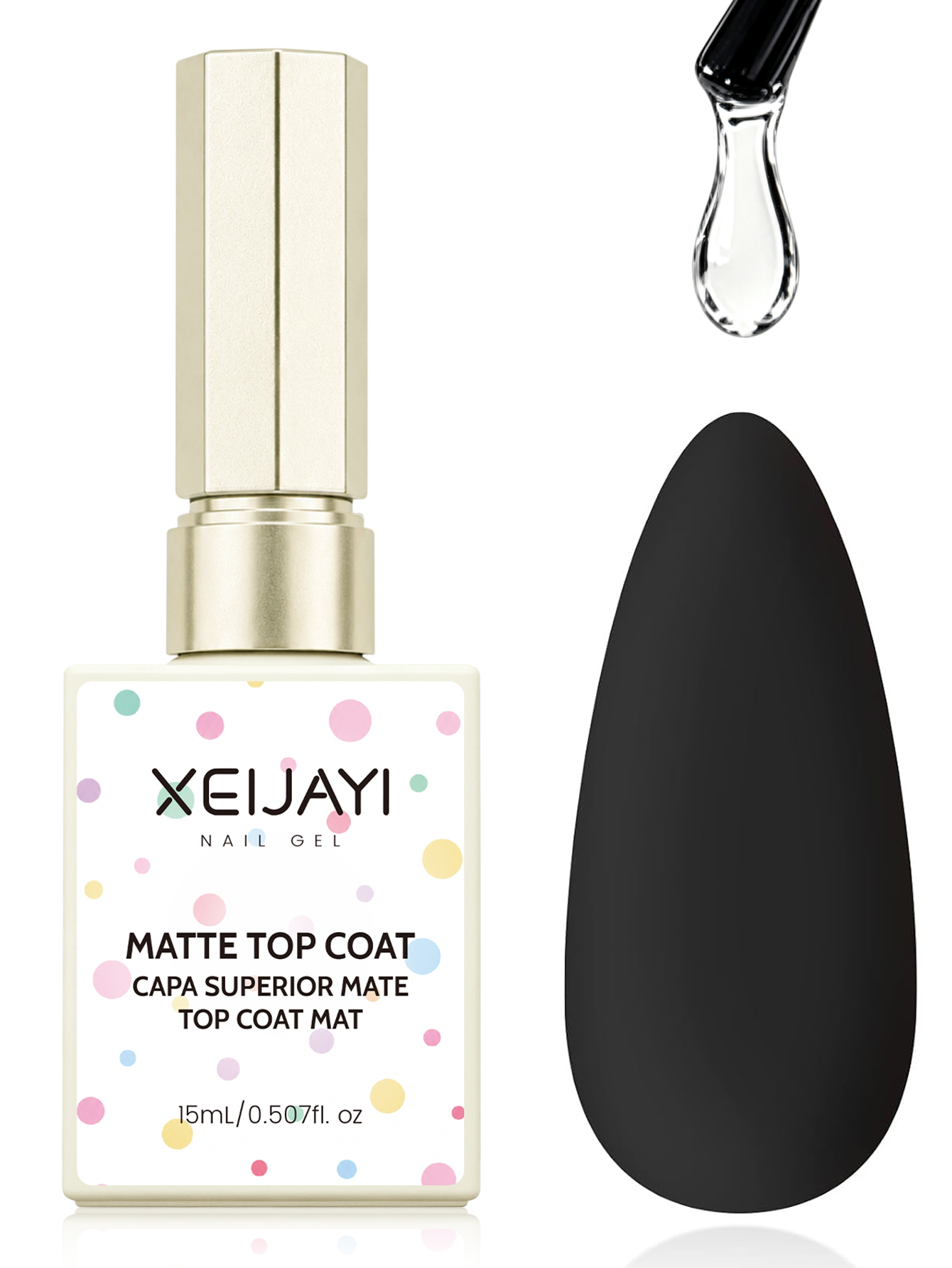 Gel Top Coat - 1 шт. 15 мл матового покрытия