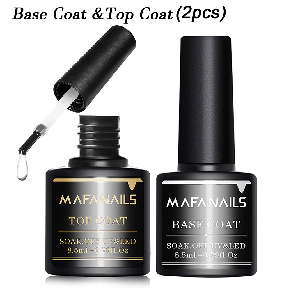 Gel Top Coat - Набор из 2 прозрачных гелевых топ-