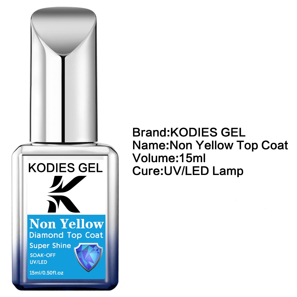 Гель-лак KODIES GEL Non Yellow – обзор и цена Gel Top Coat
