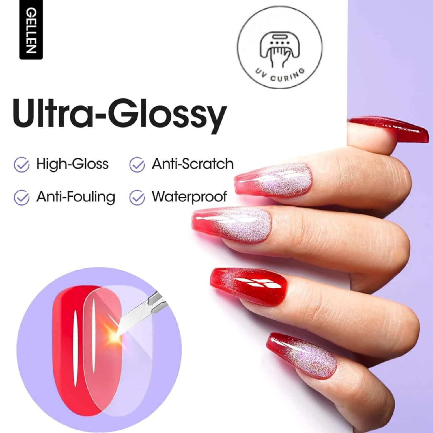 GELLEN Гель для ногтей Верхнее – обзор и цена Gel Top Coat