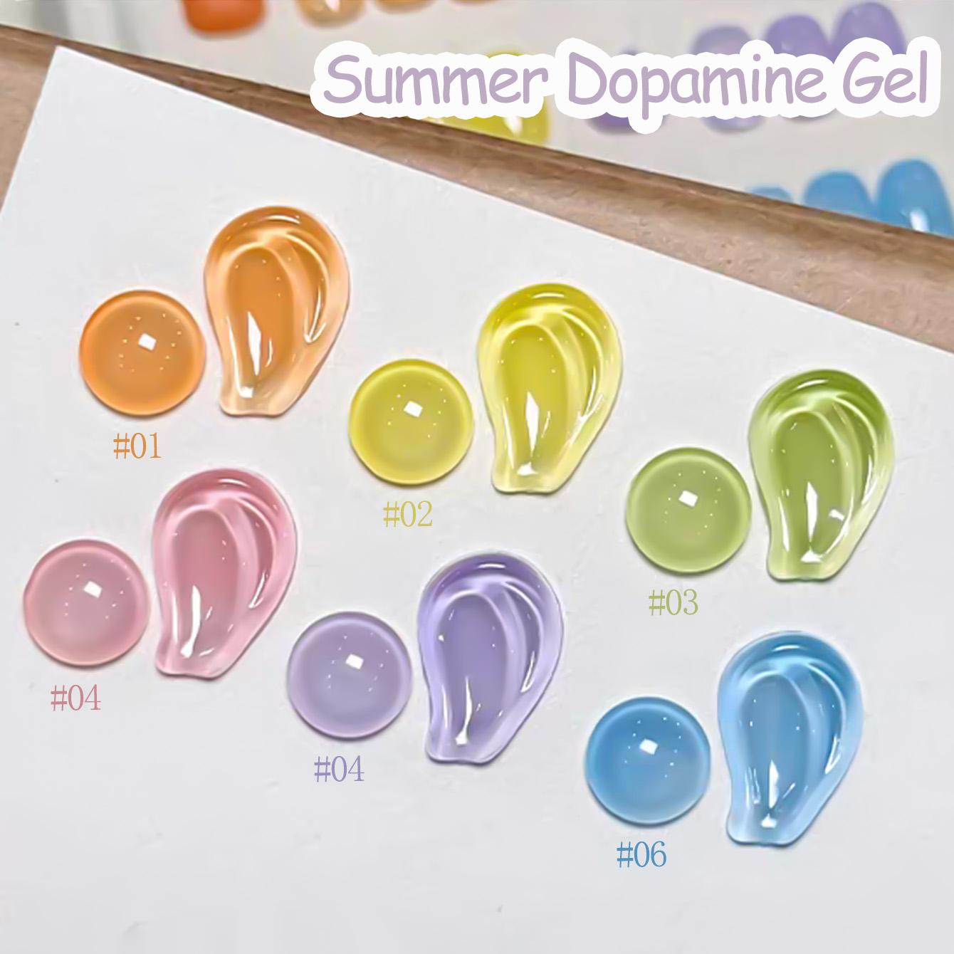 SHAKA 1-6 шт. 2026 Летняя попу – обзор и цена Nail Art Ice Blue