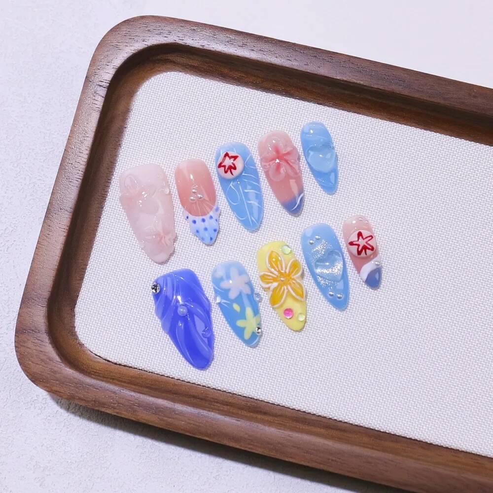 Роскошные накладные ногти ручн – обзор и цена Nail Art Ice Blue