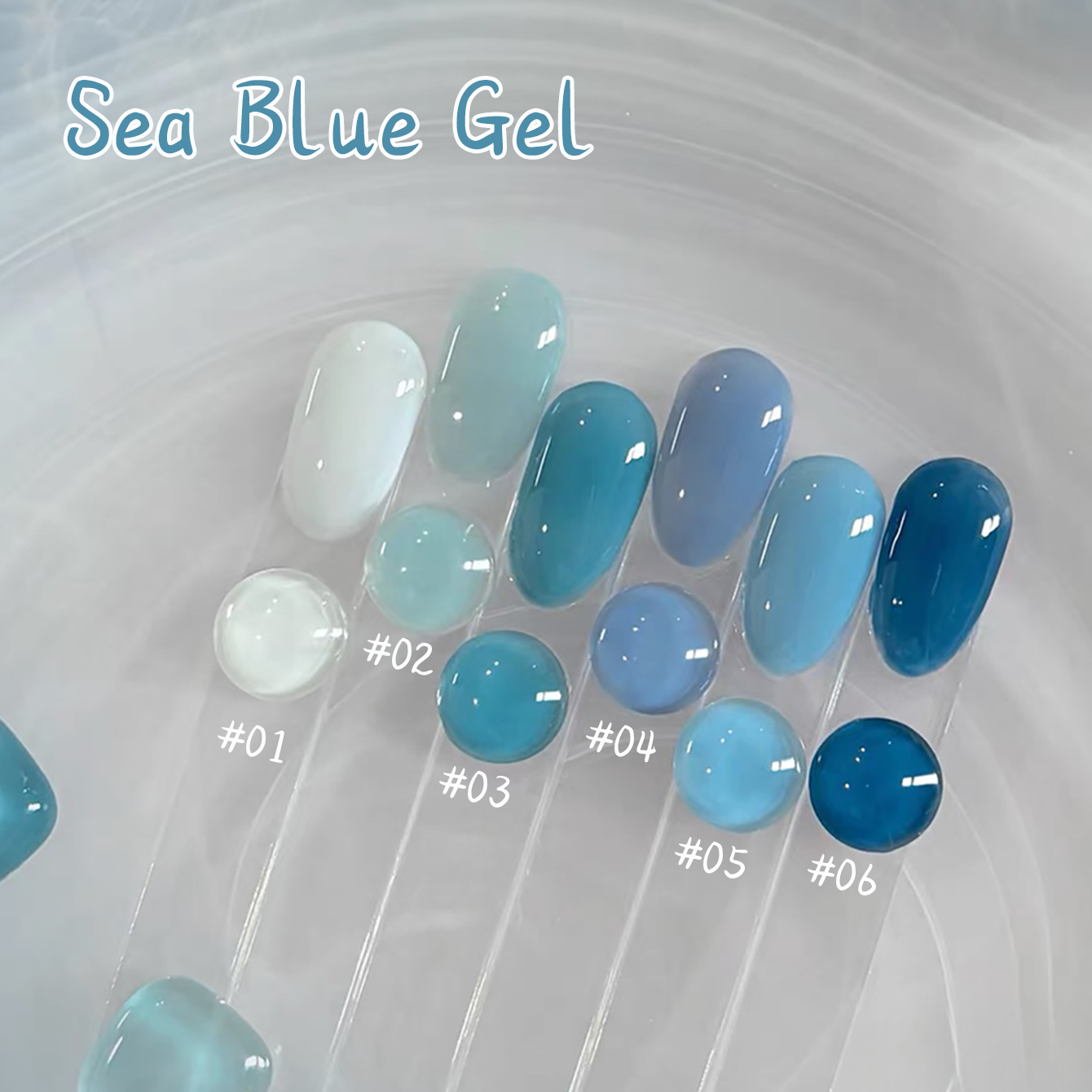 1-10 шт. WS Ice Transparent Bl – обзор и цена Nail Art Ice Blue